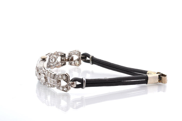 Montre Montre art déco diamants en or 18k 58 Facettes 27257dv