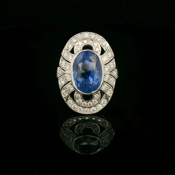 Saffier Art Deco ring