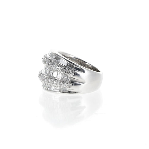 Bague 52 Bague Platine, Diamants Brillants et Baguettes 58 Facettes 2.18835