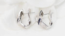 Boucles d'oreilles Boucles d'oreilles en or blanc, saphirs et diamants 58 Facettes 32747