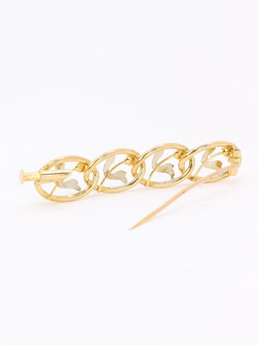 Broche Broche fleur Art Nouveau or jaune, or blanc et perles 58 Facettes 1163.3