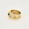 Bague 55 Bague jonc or jaune et gris, saphir et diamants 58 Facettes PER1277