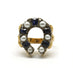 Bague 54 Bague or jaune, argent, saphirs, perles 58 Facettes 150368R