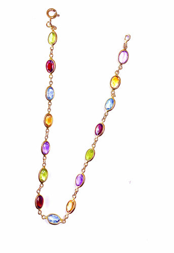 Bracelet Bracelet or jaune et pierres fines 58 Facettes AB351