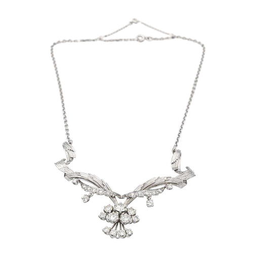 Collier Collier Or blanc Diamant 58 Facettes 4061325CN