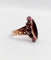 Bague 58 Bague marquise antique or rose 18k grenats sur paillons (circa 1890) 58 Facettes A05967