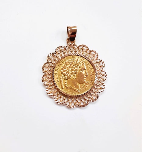 Pendentif Pendentif pièce or jaune 58 Facettes Pend.Pce-1431