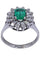 Bague 59 BAGUE POMPADOUR ÉMERAUDE ET DIAMANTS 58 Facettes 082781
