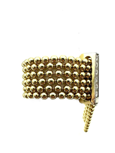 Bague CARTIER. Collection "Draperie de décolleté", bague 2 ors 18K et diamants 58 Facettes