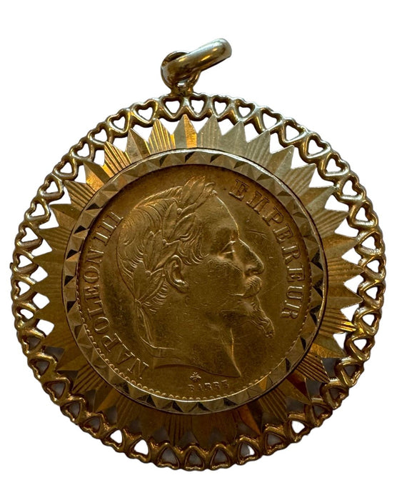 Napoleon pendant 20 francs gold