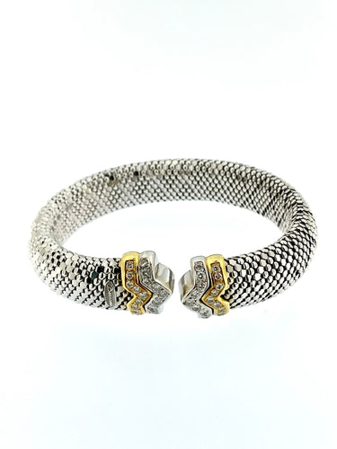 Bracelet Bersani Bracelet modèle Cuff flexible en or  avec diamants 58 Facettes