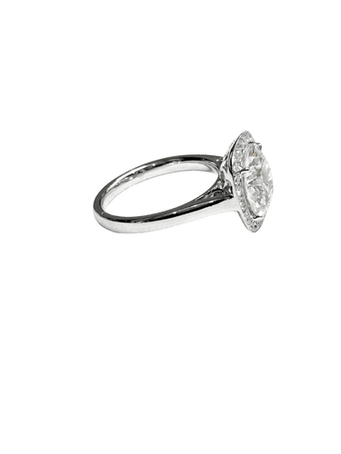 Bague Bague Or Blanc - Diamant Central 4,08 carats 58 Facettes dia