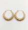Boucles d'oreilles Créoles vintage or blanc et or jaune 58 Facettes A05948