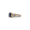 Art nouveau ring 750 goud roosgeslepen diamanten saffier ongeveer 1 karaat 