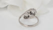 Bague 53 Bague Toi et Moi en or gris et diamants 58 Facettes 31194
