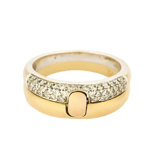 Bague 60 A.ROURE - « CHUT….JE T'AIME » - Bague ouvrante trois ors et diamants 58 Facettes SQU3655