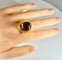 Bague 51 Bague en or jaune topaze cabochon 58 Facettes AB340