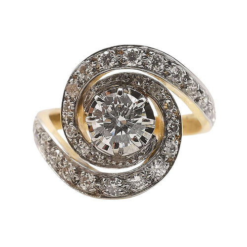 Bague 54 Bague tourbillon or, platine & diamants 58 Facettes