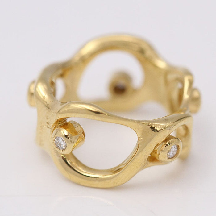 Bague 49 Bague DALI en or jaune et diamants 58 Facettes D359541JC