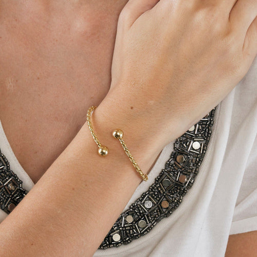 Bracelet Bracelet jonc or jaune 58 Facettes LP630/2