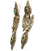 Boucles d'oreilles Boucles d'oreilles antiques en or jaune émeraude et diamant 58 Facettes 7616