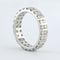 Anillo tipo alianza de oro blanco con diamantes talla brillante hasta 2,00 ct 