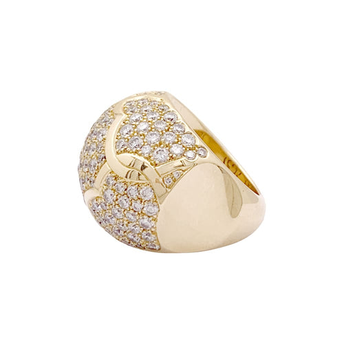 Bague 52 Bague Chanel, "Profil de Camelia" or jaune et diamants. 58 Facettes 34883