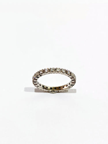 Bague 50.5 Alliance Tour Diamants en or blanc 58 Facettes