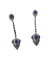 Boucles d'oreilles Boucles d'oreilles de style Art Déco en platine avec diamants et saphirs. 58 Facettes