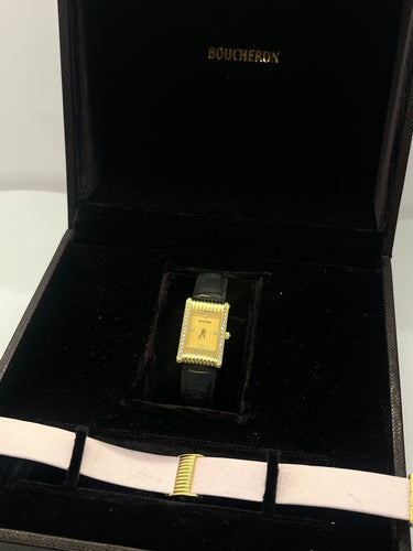 Montre Boucheron Reflet Small Or Jaune et Diamants 58 Facettes