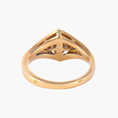 Bague 55 Bague Saphir Perles Diamants 58 Facettes