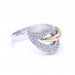 Bague 57 Bague bicolore avec diamants 58 Facettes N102888LF