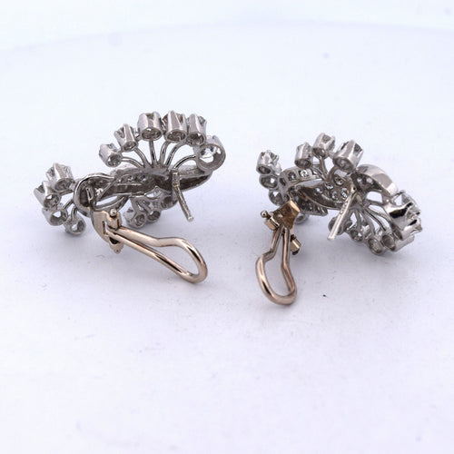 Boucles d'oreilles Boucles d'oreilles en platine et or jaune avec diamants 58 Facettes