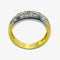 Bague 54 Bague bicolore en or jaune et blanc avec saphirs et diamants 58 Facettes 50316