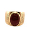 Bague 56 Bague or jaune massif, cornaline ovale 58 Facettes