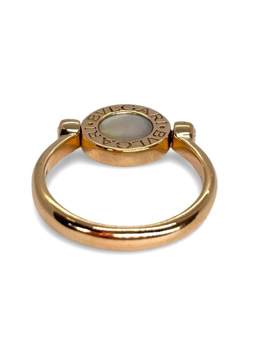 Bague 52 Bague Bulgari Réversible or rose onyx et nacre 58 Facettes 1069