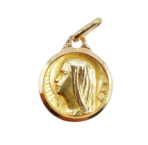 Pendentif Médaille religieuse vintage or jaune 58 Facettes A05841