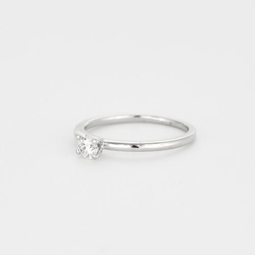 Bague 53 Solitaire or blanc diamant 58 Facettes 3121290