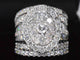 Witgouden ring vol gezet met diamanten 5.50 carat 58 Facettes 2042
