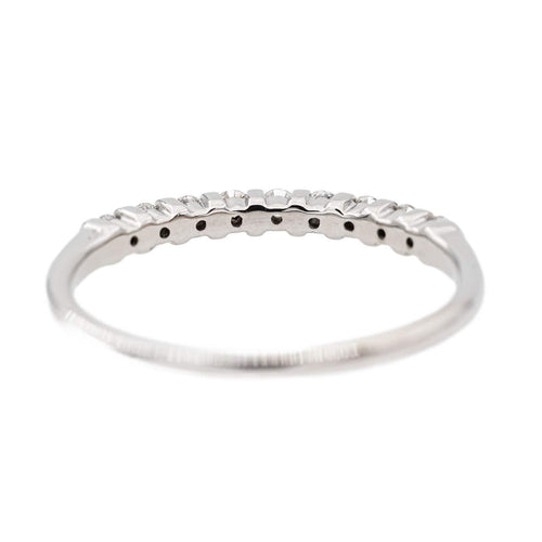 Bague 53 Bague Demi alliance Or blanc Diamant 58 Facettes 2916895CN