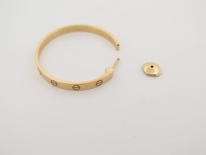 Boucles d'oreilles boucles d'oreilles CARTIER love creoles en or jaune 58 Facettes 260122