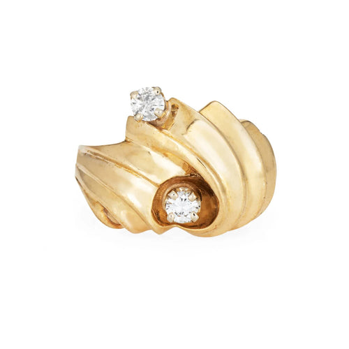 Bague 52.5 Bague cocktail vintage or et diamants 58 Facettes G13622