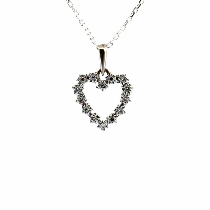 Pendentif Pendentif Coeur Or  Blanc 18k & Diamants 58 Facettes 2-PED2-GS36086-02