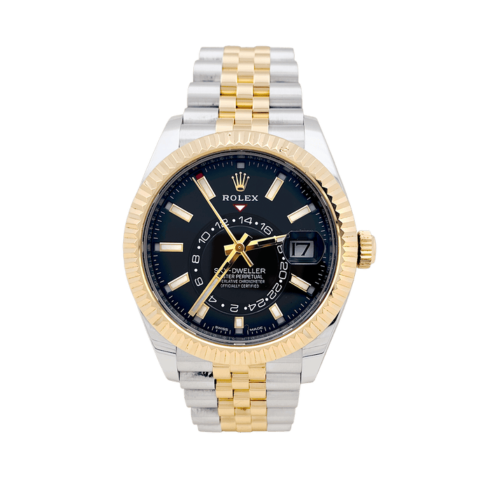 Montre Montre Rolex "Sky Dweller" acier, or jaune. 58 Facettes 34213