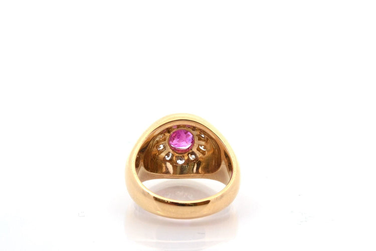 Bague 44 Bague vintage rubis et diamants en or 18k 58 Facettes 29700