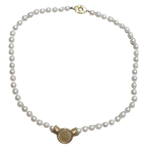 Collier Collier de perles et pièce d'or mexicaine 58 Facettes COP1