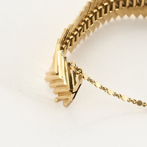 Bracelet Bracelet en or jaune à motif de chevrons 58 Facettes SAP0392