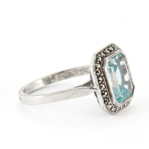 Bague Bague Argent Marcassites 58 Facettes