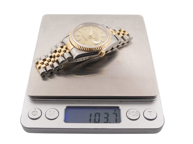 Montre vintage montre ROLEX datejust 16233 jubilee 36mm automatique or 18k & acier 58 Facettes 268501