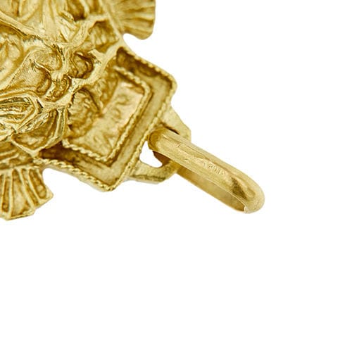 Keltakultainen riipus, risti, jossa Kristus 